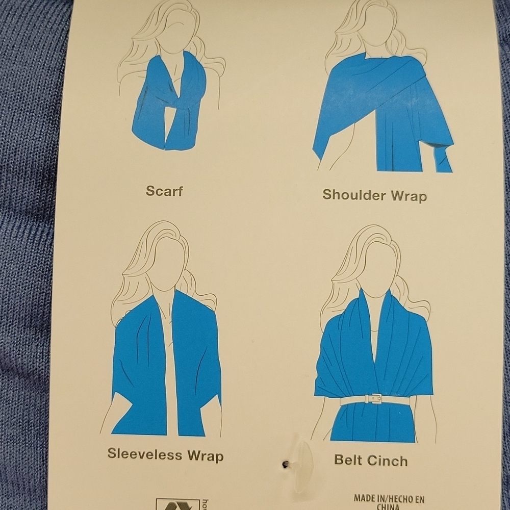 Multi Wear Wrap One Size Fits Most Blue Agave - Picture 6 of 7